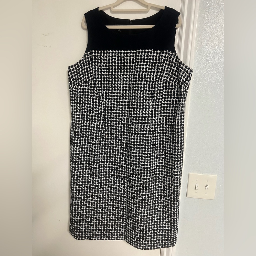 Talbots Black and White tweed Textured Dress